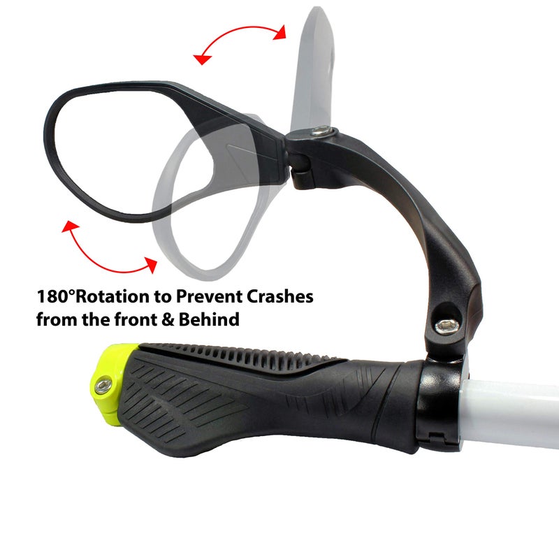 Hafny New Handlebar Bike Mirror, HD,Blast-Resistant, Glass Lens, HF-MR088LS (Left) (HF-M903LS-FR01 (Handlebar Fitting Left Side, Silver Glass)) - Image 3